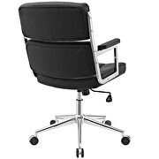 Highback upholstered vinyl office chair in black by Modway additional picture 2
