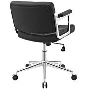 Mid back upholstered vinyl office chair in black by Modway additional picture 2