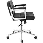 Mid back upholstered vinyl office chair in black by Modway additional picture 3