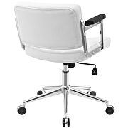 Mid back upholstered vinyl office chair in white by Modway additional picture 2