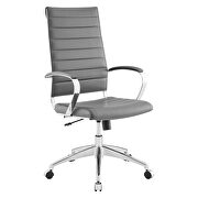 Highback office chair in gray by Modway additional picture 8