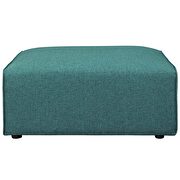 Fabric ottoman in teal additional photo 3 of 3