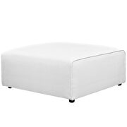 Fabric ottoman in white additional photo 2 of 3