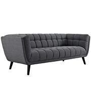 Crushed performance velvet sofa in gray additional photo 2 of 3
