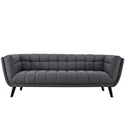 Crushed performance velvet sofa in gray additional photo 3 of 3