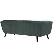 Velvet sofa in green in broad profile by Modway additional picture 4
