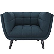 Upholstered fabric armchair in blue additional photo 2 of 4