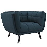 Upholstered fabric armchair in blue additional photo 3 of 4