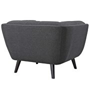 Upholstered fabric armchair in gray additional photo 2 of 4