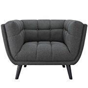 Upholstered fabric armchair in gray additional photo 5 of 4
