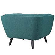 Upholstered fabric armchair in teal additional photo 2 of 4