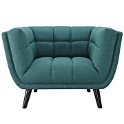 Upholstered fabric armchair in teal additional photo 5 of 4