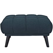 Upholstered fabric ottoman in blue additional photo 4 of 3