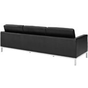 Leather sofa in black additional photo 4 of 3