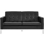 Leather loveseat in black by Modway additional picture 2