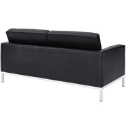 Leather loveseat in black by Modway additional picture 5