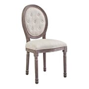 Vintage french upholstered fabric dining side chair in beige by Modway additional picture 5