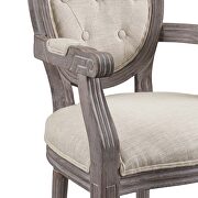 Vintage french dining armchair in beige by Modway additional picture 2