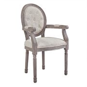 Vintage french dining armchair in beige by Modway additional picture 5