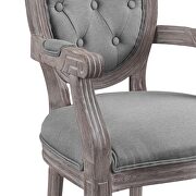 Vintage french dining armchair in light gray additional photo 2 of 4