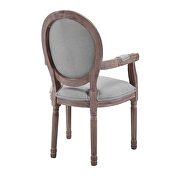Vintage french dining armchair in light gray additional photo 3 of 4