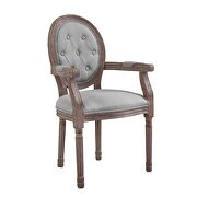 Vintage french dining armchair in light gray by Modway additional picture 5