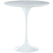 Marble side table in white by Modway additional picture 4
