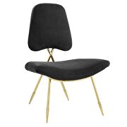 Performance velvet lounge chair in black additional photo 5 of 5
