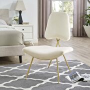 Performance velvet lounge chair in ivory by Modway additional picture 6
