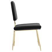 Performance velvet dining side chair in black additional photo 4 of 4