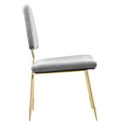Performance velvet dining side chair in gray by Modway additional picture 3