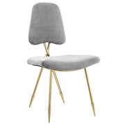 Performance velvet dining side chair in gray by Modway additional picture 4