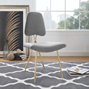 Performance velvet dining side chair in gray by Modway additional picture 6