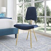 Performance velvet dining side chair in navy by Modway additional picture 6