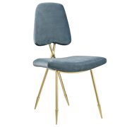 Performance velvet dining side chair in sea blue by Modway additional picture 2