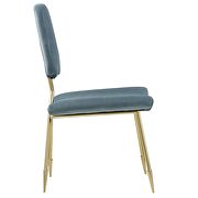 Performance velvet dining side chair in sea blue by Modway additional picture 4