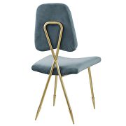 Performance velvet dining side chair in sea blue by Modway additional picture 5