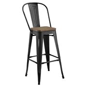 Metal bar stool in black by Modway additional picture 2