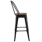 Metal bar stool in black by Modway additional picture 3