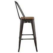 Metal bar stool in brown additional photo 3 of 2