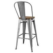 Metal bar stool in gunmetal by Modway additional picture 2