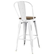 Metal bar stool in white by Modway additional picture 4