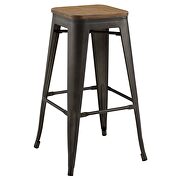 Metal bar stool in brown by Modway additional picture 3