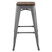 Metal bar stool in gunmetal by Modway additional picture 2
