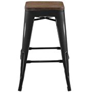 Metal counter stool in black by Modway additional picture 2