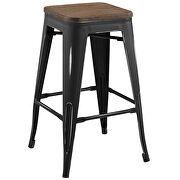 Metal counter stool in black by Modway additional picture 3