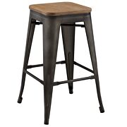 Metal counter stool in brown by Modway additional picture 2