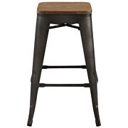 Metal counter stool in brown by Modway additional picture 3