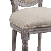 Vintage french upholstered fabric dining side chair in beige by Modway additional picture 2