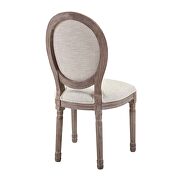 Vintage french upholstered fabric dining side chair in beige by Modway additional picture 3